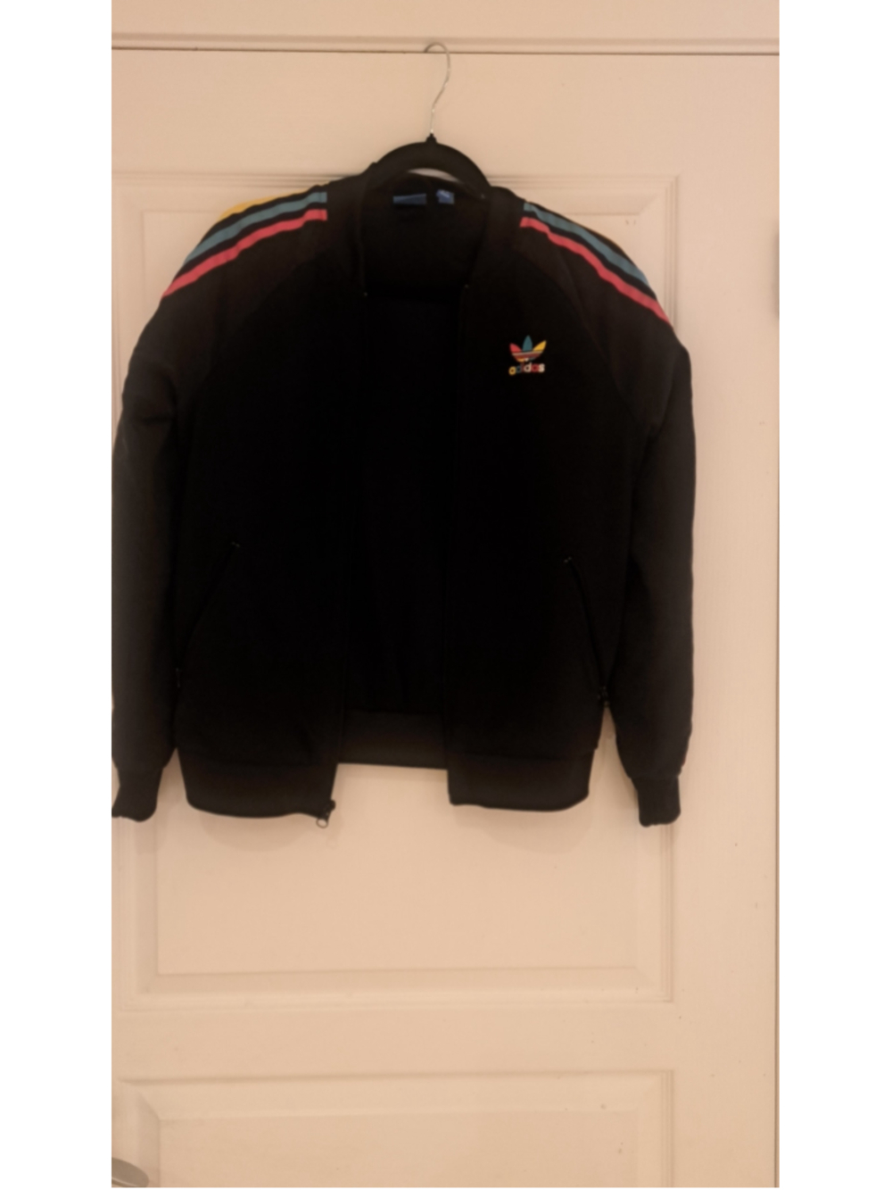 Women's Adidas Originals Bomber Jacket Size S Black Multicolor